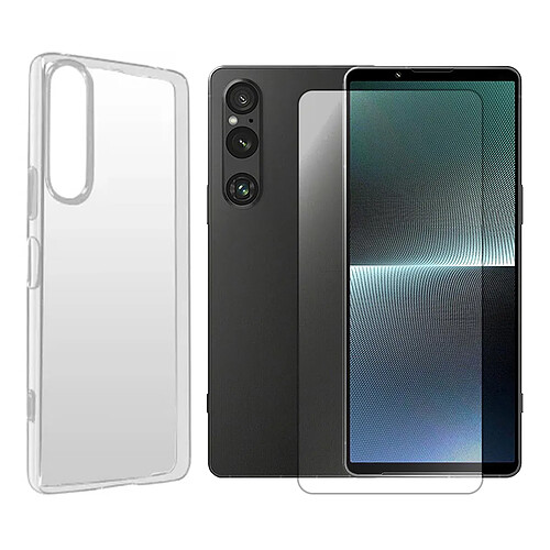 Lot de 2 Verre trempé pour Sony Xperia 1 V 6.5" + Coque transparente-Visiodirect
