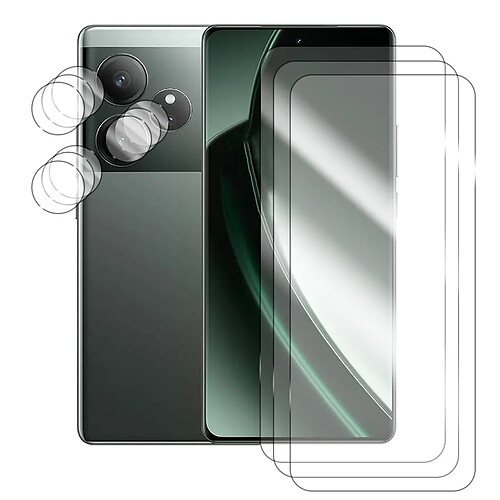 Visiodirect Verres trempés pour écran et caméra pour Realme GT 6 5G / GT 6T 5G - 6 pièces