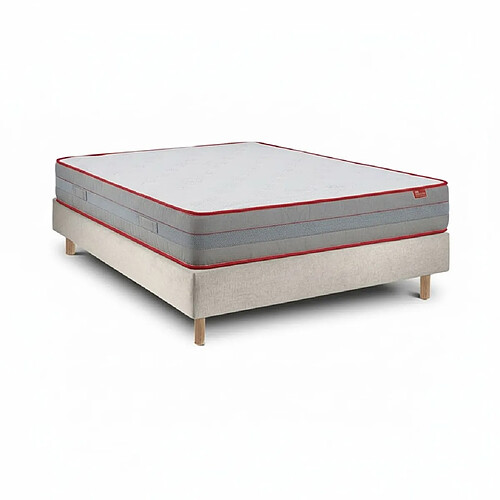Mercado do Colchão Ensemble Luxury et Sommier Pearl - Cama et Matelas Taille 200 x 140 cm Hauteur 62 cm
