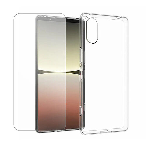Lot de 2 Verre trempé pour Sony Xperia 5 V 6.1" + Coque transparente-Visiodirect