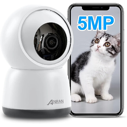Caméra de Surveillance ANRAN 360°PTZ,WIFI,Audio Bidirectionnel,Vision Nocturne Couleur