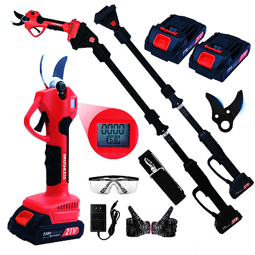 ByteLike Sécateur électrique sans fil brushless 21V 2-en-1