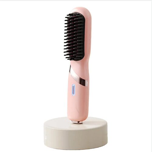 INF Brosse Lissante Portable Sans Fil avec Contrôle Intelligent de la Température Pink