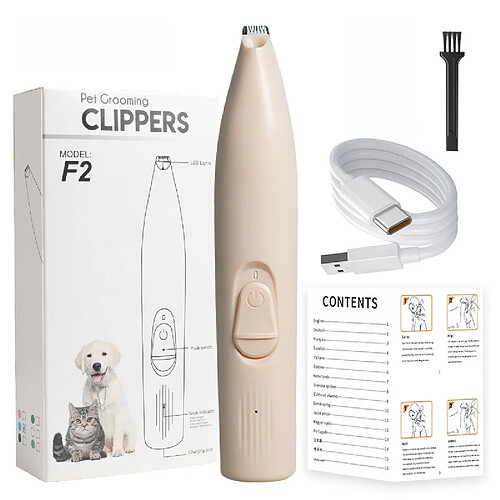 INF Tondeuse Électrique Douce pour Animaux : Coupe Facile et Silencieuse Pink