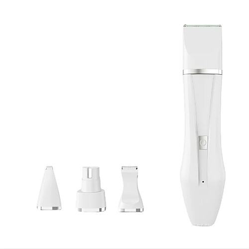 INF Tondeuse de toilettage pour animaux 4-en-1 : Corps entier, pattes, ongles et courbes White