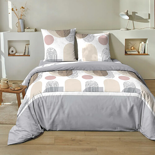 Home Collection Parure housse de couette 100% coton 51 fils simo