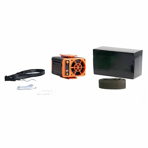 INF Ventilateur de Ceinture 10000mAh : Ventilateur Portable à Clip avec Batterie Externe USB