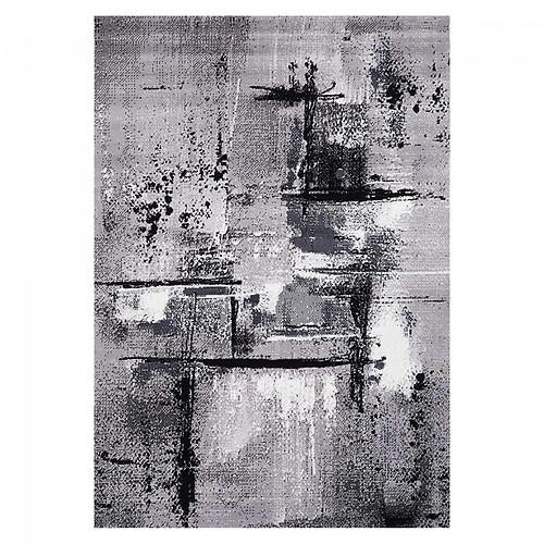 UnAmourDeTapis tapis grand salon 280x365 tissé gris rectangle motif abstrait LYN1 TABLO