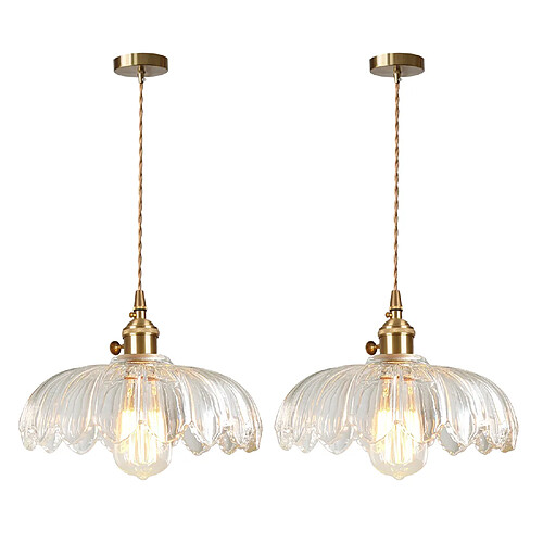 Stoex Suspension plafonnier en verre - Transparent