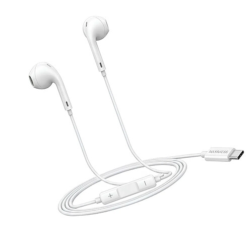 Mayaxess Écouteurs iPhone 16 Blanc