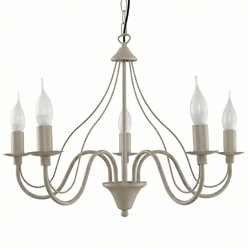Suspension chandelier taupe 5xE14 VICTORIA Pure Lume