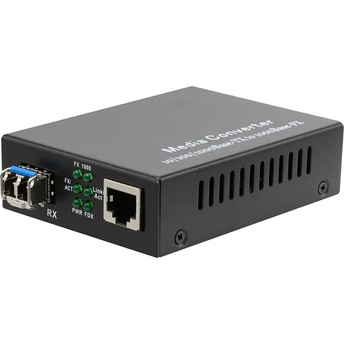 Dexlan Convertisseur RJ45 Gigabit vers SFP avec module 1000LX Fibre LC 20Kms