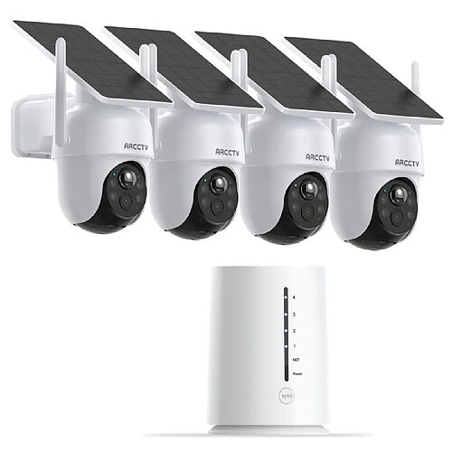 KIT Videosurveillance-ARCCTV Kit 4 Cam- Home Station, 32 Go Stockage Local sans Abonnement