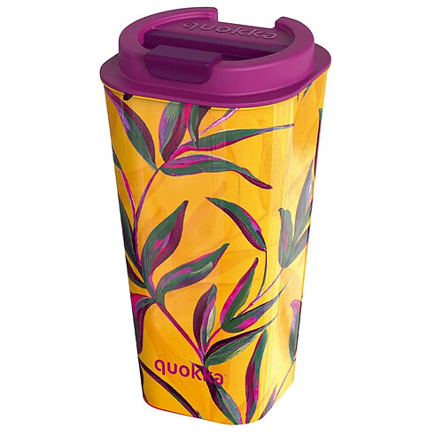 Quokka Gobelet Isotherme 450ml Double Paroi Anti-fuite Hermétique Jaune