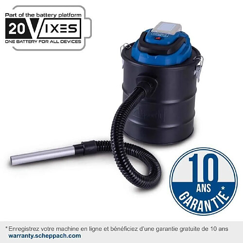 Aspirateur à Cendres Sans Fil SCHEPPACH 10kPa C-AVC15-X - Set S