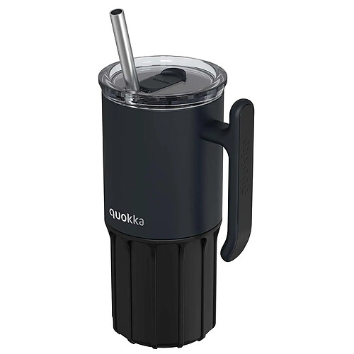 Quokka Bouteille Isotherme 720ml Modèle Umi avec Paille Intégrée et Poignée Noir