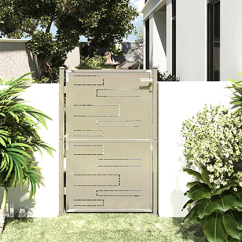 vidaXL Portail de jardin 100 x 145 cm en acier inoxydable