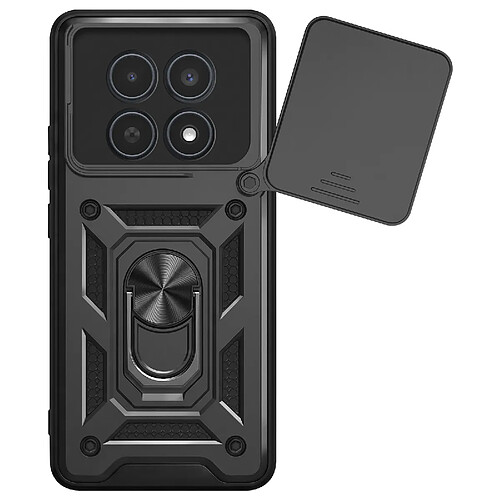 Mayaxess Coque Anneau pour Redmi Note 15 4G avec Cache Caméra Coulissant Noir