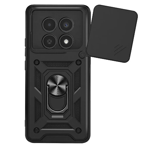Mayaxess Coque Anneau pour Redmi Note 15 5G avec Cache Caméra Coulissant Noir