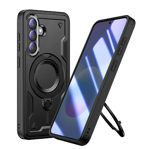 Avizar Coque pour Galaxy A57 Série Frost Armor avec Anneau Magnétique Multifunction Noir