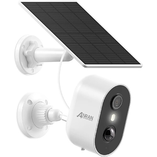 Caméra de Surveillance ANRAN 3MP WiFi sans Fil Batterie ,Vision Nocturne Couleur,Blanc