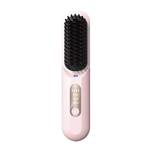 INF Brosse Lissante Sans Fil Portable : Coiffure Sans Fil pour Maison & Voyage Pink