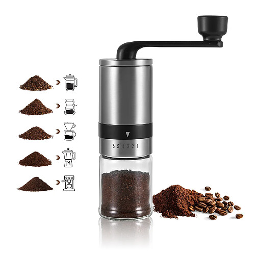INF Moulin à café manuel K4 - Acier inoxydable et céramique
