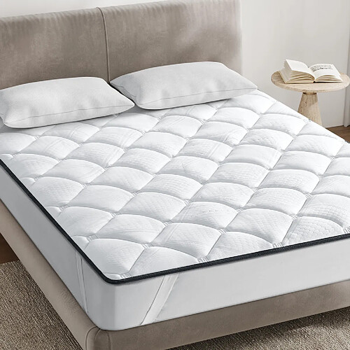 Surmatelas 160x200 cm INRE, Moelleux, Respirant, Nuit réparatrice