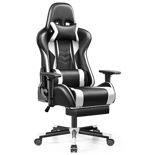 ByteLike Fauteuil Gaming Ergonomique - Noir et blanc