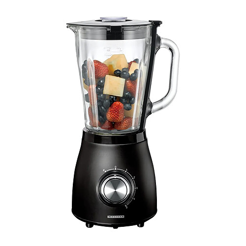 MELISSA Mixeur de Cuisine 1,5 L en Verre 500 W avec 5 Vitesses et Pulse Noir