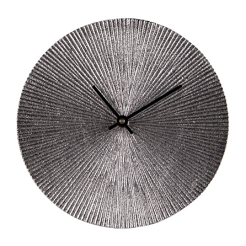Table Passion Horloge à poser Soleil argent en métal 20 cm