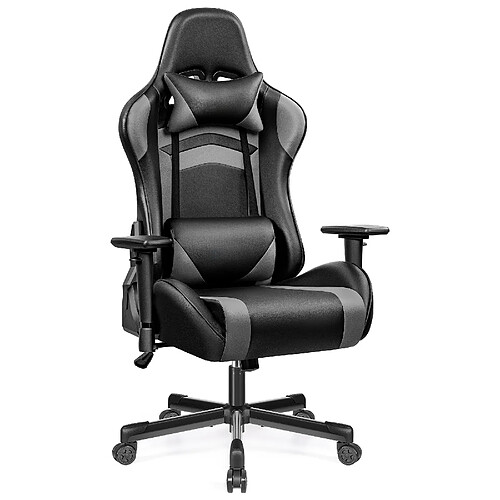ByteLike Fauteuil de gaming ergonomique - Noir et gris