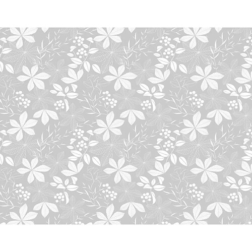 Toile cirée Nappe de table Transparente PETALE Blanc – 140 x 300 cm – Livraison sans plis