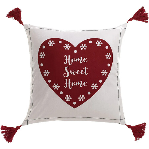 Les ateliers du linge Sweet Home - 40x40 cm - Blanc