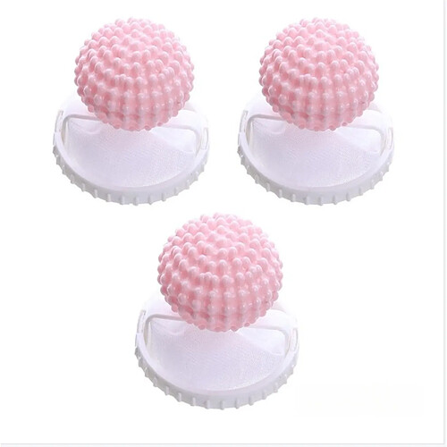 INF Lot de 3 boules anti-peluches 2 en 1 pour machine à laver – Élimine les poils d'animaux fl