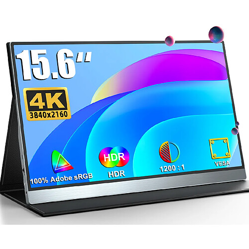 Moniteur de jeu portable UPERFECT 4K 15,6 pouces UHD 3840x2160