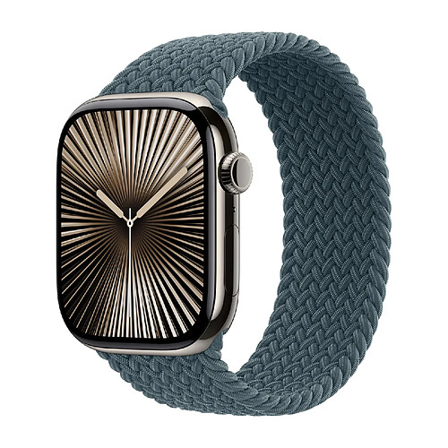 Bracelet Solo tressé pour Apple Watch | 44/45/46/49 mm - Taille 4 - Lake Green