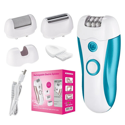 INF Épilateur électrique multifonction — 3-en-1, une machine quatre usages, rechargeable USB,