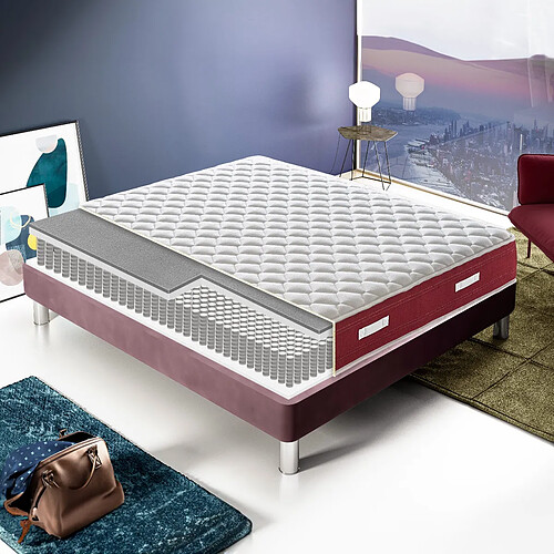 Materassi&Doghe Matelas 180x200 cm Ressorts + Mousse DOMY