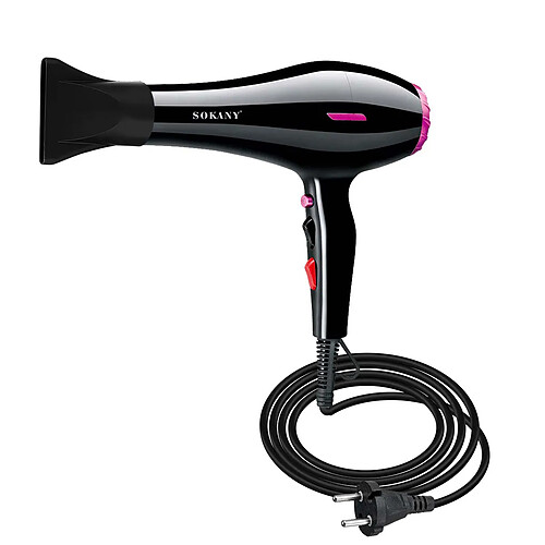 Sokany Sèche-Cheveux 2400W avec Air Chaud / Froid et Concentrateur Noir