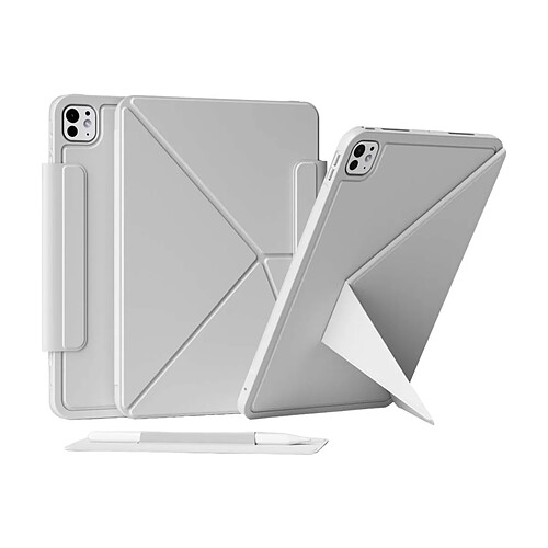 INF Étui de protection magnétique à double face gris brume pour iPad 10e génération (10,9 pouc