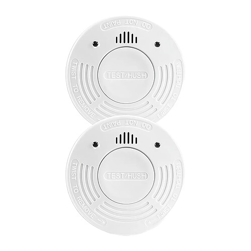 Alecto Lot de 2 Détecteurs de Fumée Blanc