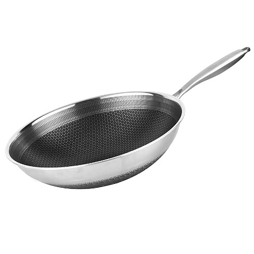 Cheffinger Wok 28 cm Tous Feux Induction Noir / Argent