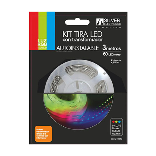 KIT Digital LED Strip Silver Electronics 3m 7,2W/m RGB IP20 520 lm/m