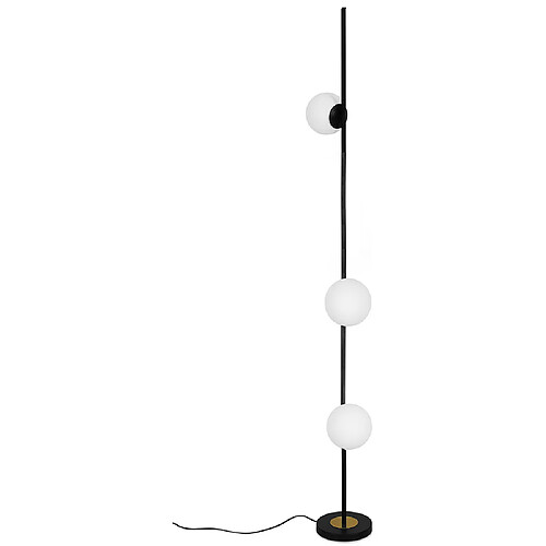ICONIK INTERIOR Lampadaire Globe - Lampe de Salon - Elsie Noir