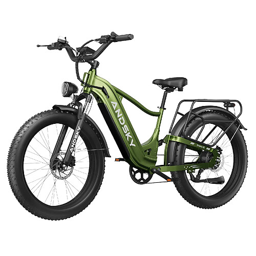 Vélo Électrique ANDSKY 750W 25/50km/h, Batterie 20Ah Autonomie 120km, Freins Hydrauliques