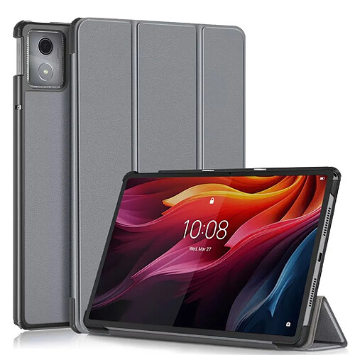 INF Étui de protection gris pour Lenovo Tab P10 TB-X705, antichoc et avec support Tablette L