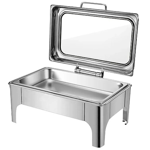 Silva Homeline Homeline Chauffe-plats Rectangle 9L Simple Bac Argent