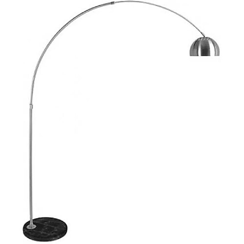 ICONIK INTERIOR Lampadaire avec Base en Marbre - Lampe de Salon - Bouw Noir