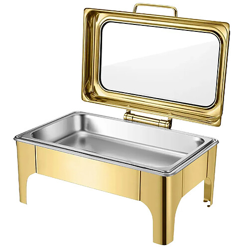 Silva Homeline Homeline Chauffe-plats Rectangle 9L Simple Bac Dorée